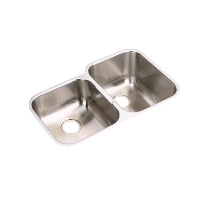 Stainless Steel 31-1/4 X 20-1/2 X 8 Offset Double Bowl Undermount Sink -  ELKAY, EGUH3120L